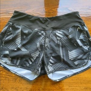 Black Printed Shorts